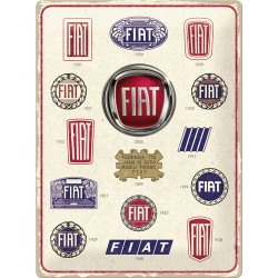 Placa metalica Fiat - Logo Evolution